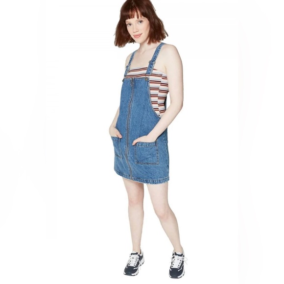 Wild Fable Women's Blue Denim Overalls - Picture 2 of 11